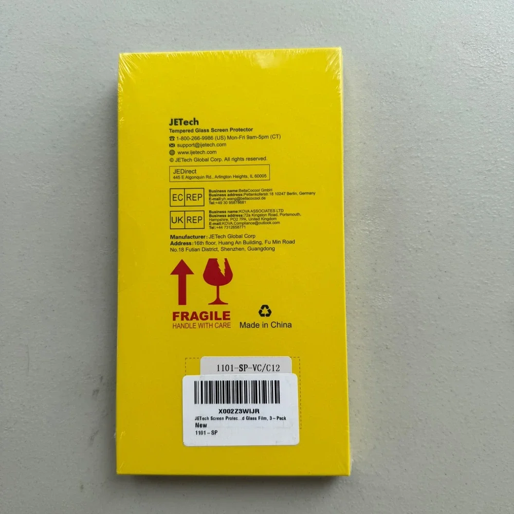 JETech Tempered Glass Screen Protector for iPhone 6.1 In. 3-Pack 9H Hardness New